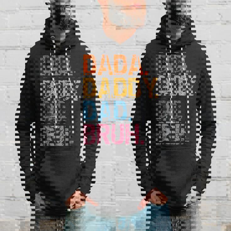 Dada Daddy Dad Bruh Fathers Day 2023 Retro Vintage Funny Hoodie Gifts for Him