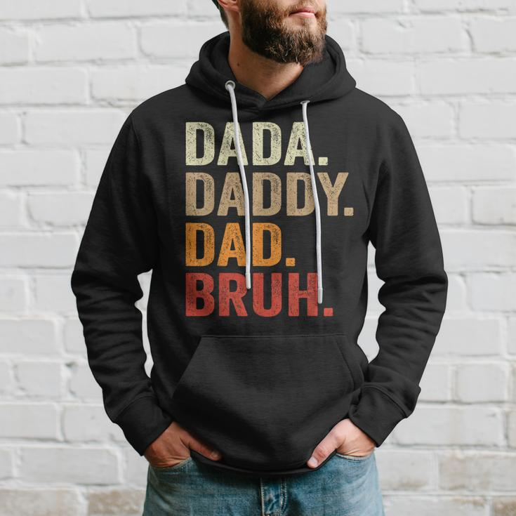 Dada Daddy Dad Bruh Fathers Day Vintage Father Funny Hoodie Gifts for Him
