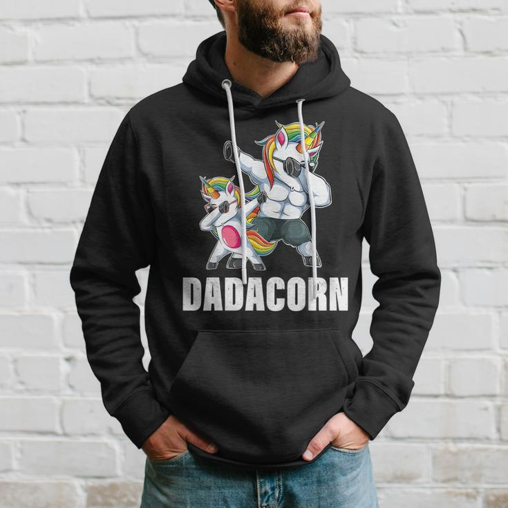 Dadacorn Dadicorn Daddycorn Unicorn Dad Baby Fathers Day Hoodie Gifts for Him