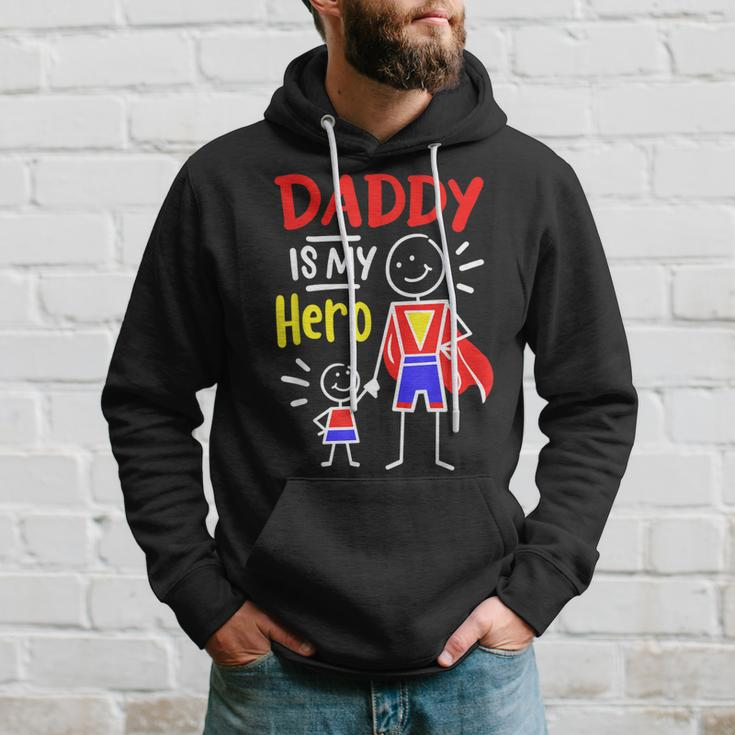 Daddy Is My Hero Cool Best Dad Fathers Day Cool Kids Hoodie Gifts for Him