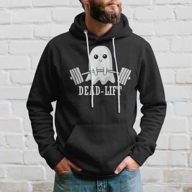 Dead Lift Ghost Halloween Ghost Gym Weightlifting Fitness Hoodie Gifts for Him
