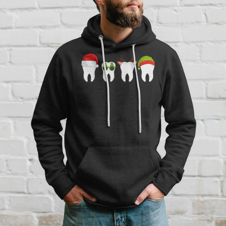 Dentist Christmas Tooth Dental With Xmas Hats Hoodie Gifts for Him