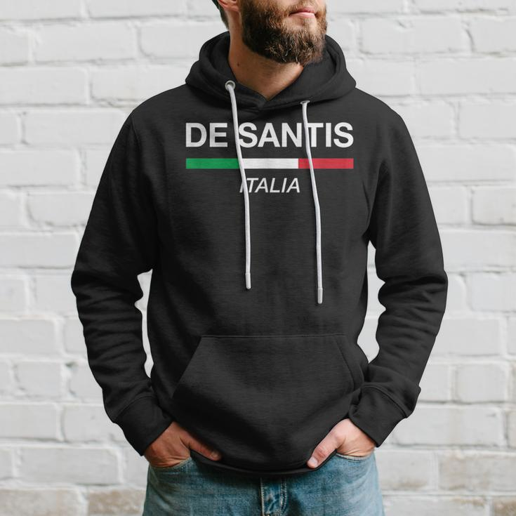 Desantis Italian Name Italy Flag Italia Family Surname Hoodie Gifts for Him