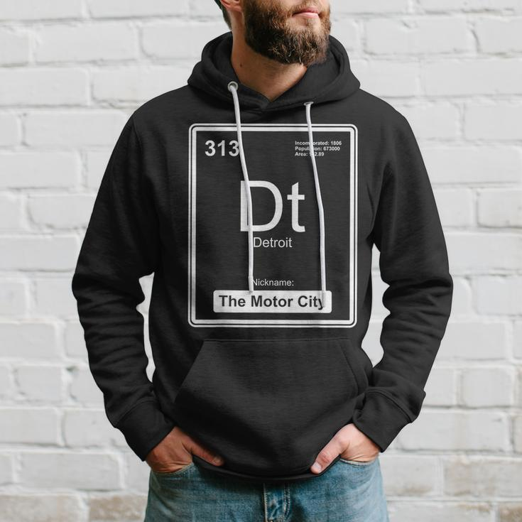 Detroit Motor City Periodic Table Michiganian Pride Michigan Hoodie Gifts for Him
