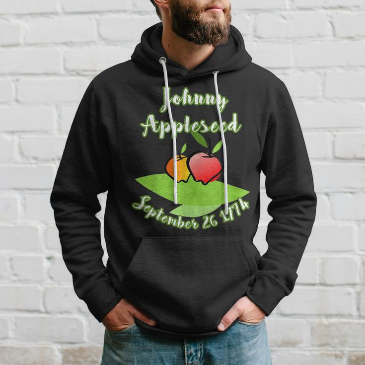 Distressed Johnny Appleseed John Chapman Celebrate Apples Hoodie Gifts for Him