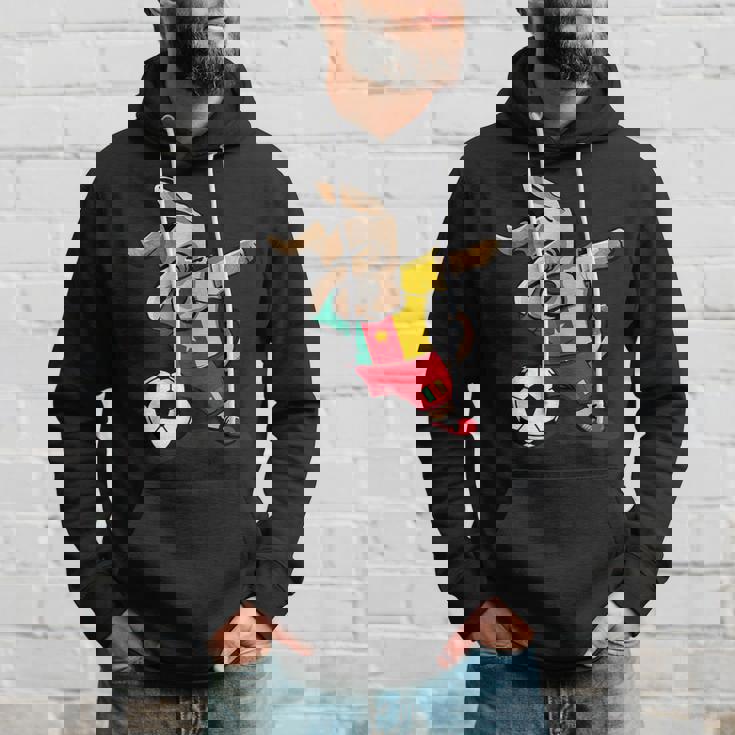 Dog Dabbing Soccer Cameroon Jersey Cameroonian Hoodie Gifts for Him