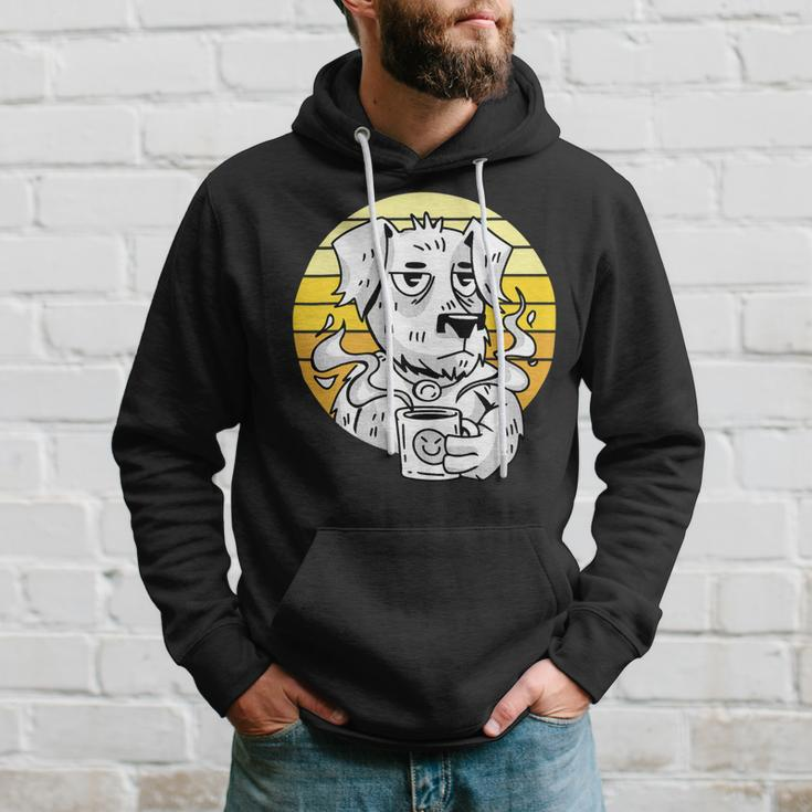 Dog Dad Shirt Golden Retriever Vintage Dog Coffee Lover Hoodie Gifts for Him