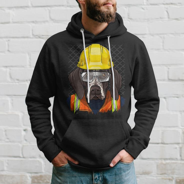 Dog German Shorthaired Construction Worker German Shorthaired Pointer Laborer Dog Hoodie Gifts for Him
