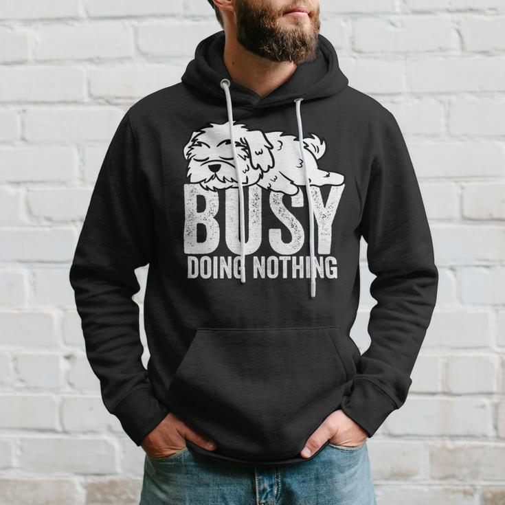 Dog Maltese Busy Doing Nothing Shirt Lazy Tee Boys Girls Gift Hoodie Gifts for Him
