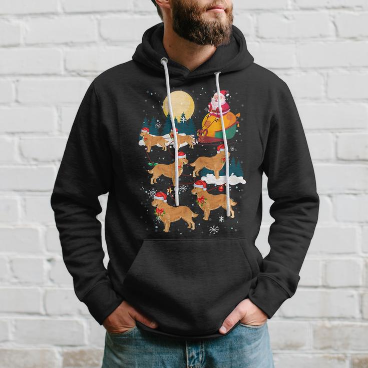 Dog Reindeer Golden Retriever Christmas Hoodie Gifts for Him