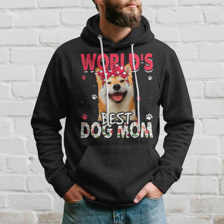 Dog Shiba Inu Womens Worlds Best Shiba Inu Dog Mom Funny Mothers Day Hoodie Gifts for Him
