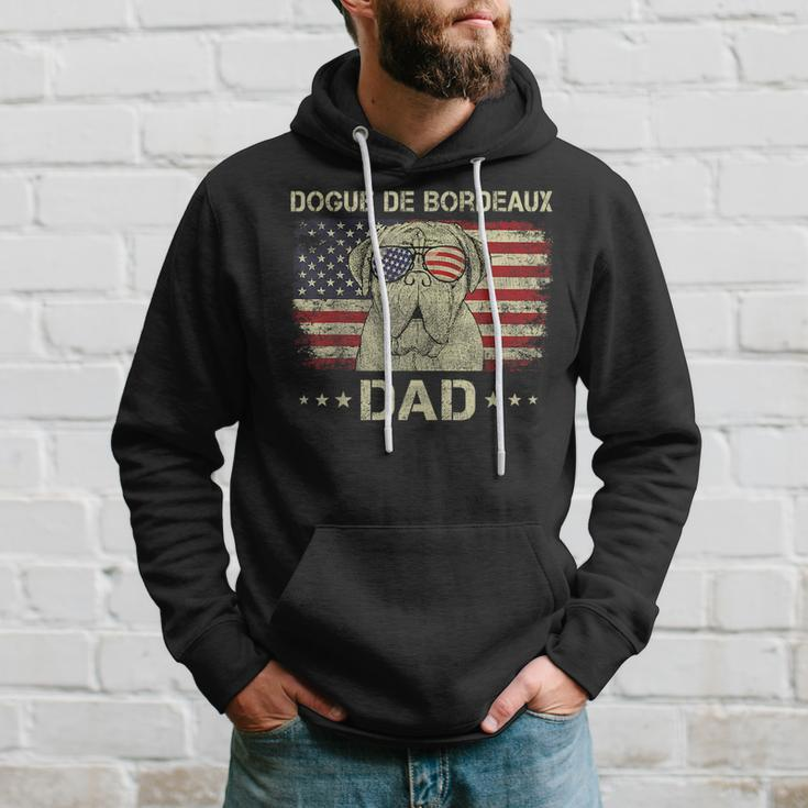 Dogue De Bordeaux Dad Dog Lovers American Flag 4Th Of July Hoodie Gifts for Him