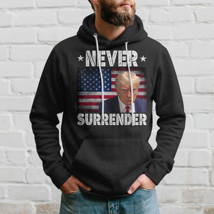 Donald Trump President Hot Never Surrender Usa Flag Hoodie Gifts for Him