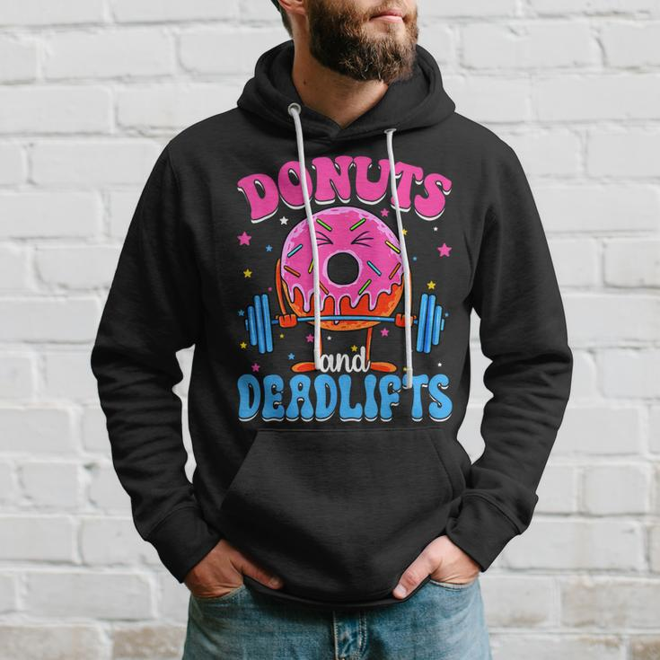 Donut And Deadlifts Barbell Doughnut Lover Girls Boys Son Hoodie Gifts for Him