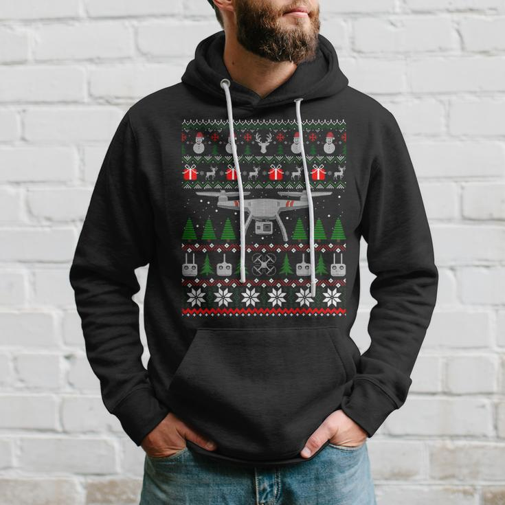 Drone Ugly Christmas Sweater Quadcopter Hoodie Gifts for Him