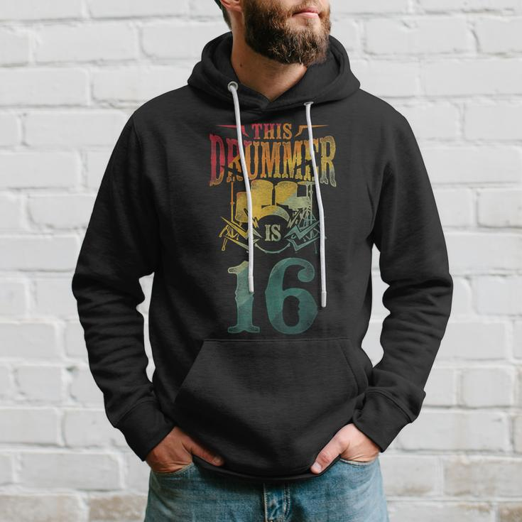 This Drummer Is 16 Percussionist Drummer 16Th Birthday Hoodie Gifts for Him