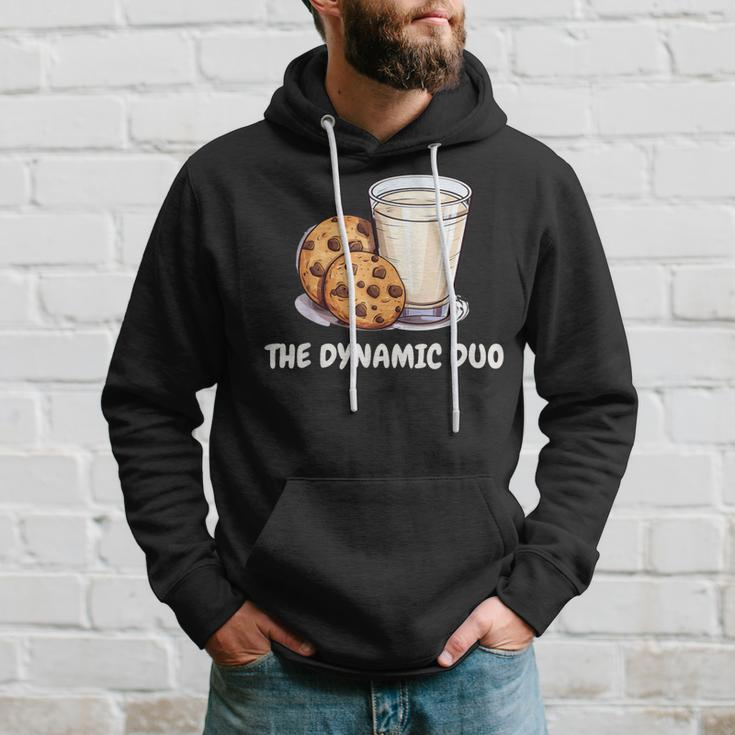 The Dynamic Duo Cookies And Milk Cute Friends Graphic Hoodie Gifts for Him