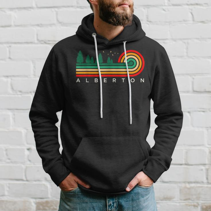 Evergreen Vintage Stripes Alberton Tennessee Hoodie Gifts for Him