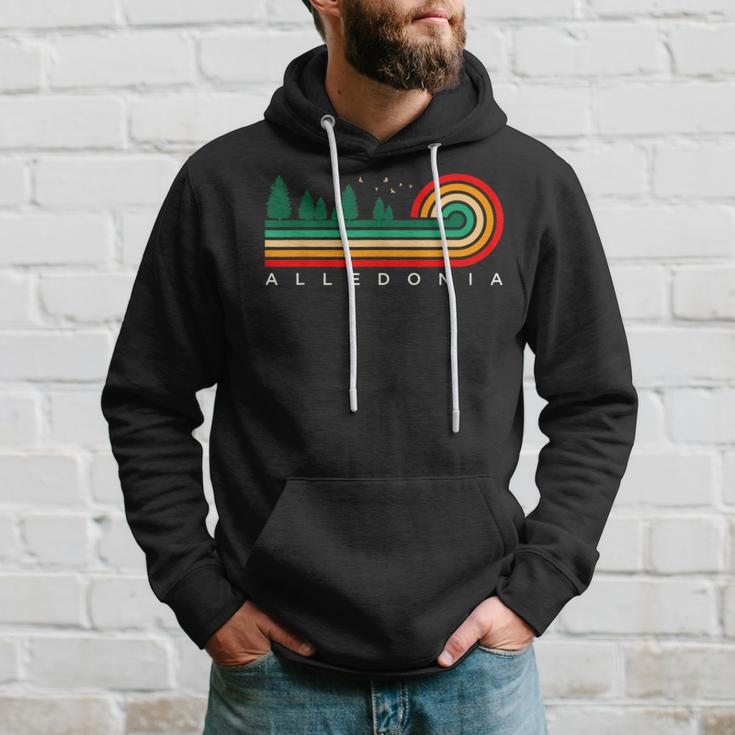 Evergreen Vintage Stripes Alledonia Ohio Hoodie Gifts for Him