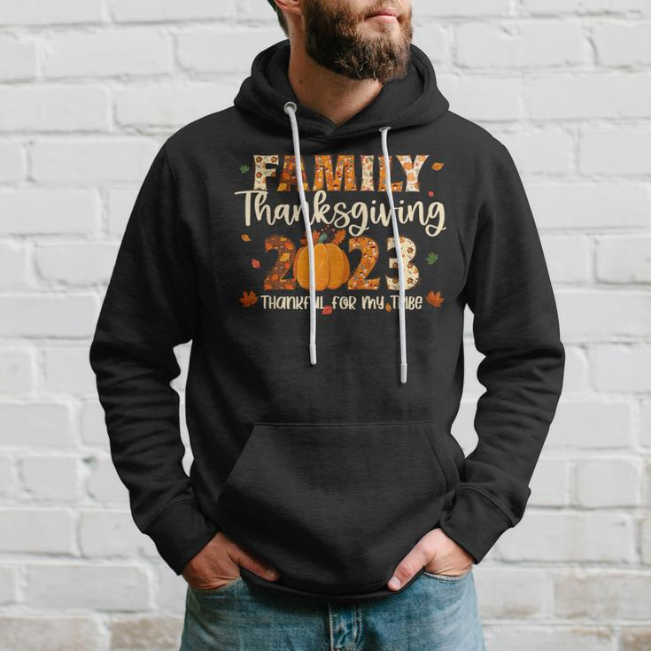Family Thanksgiving 2023 Thankful For My Tribe Group Autumn Hoodie Gifts for Him