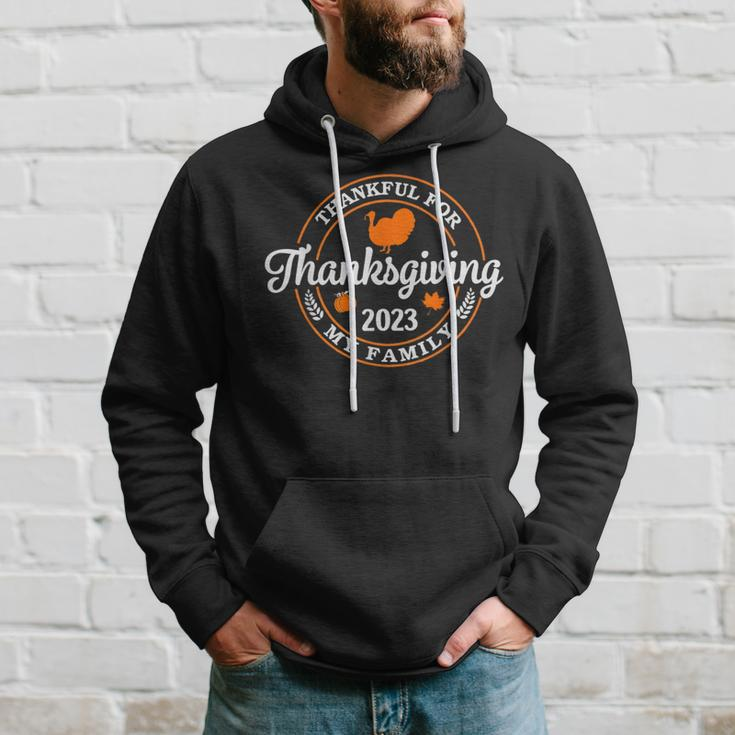 Family Thanksgiving 2023 Thankful For My Tribe Group Autumn Hoodie Gifts for Him
