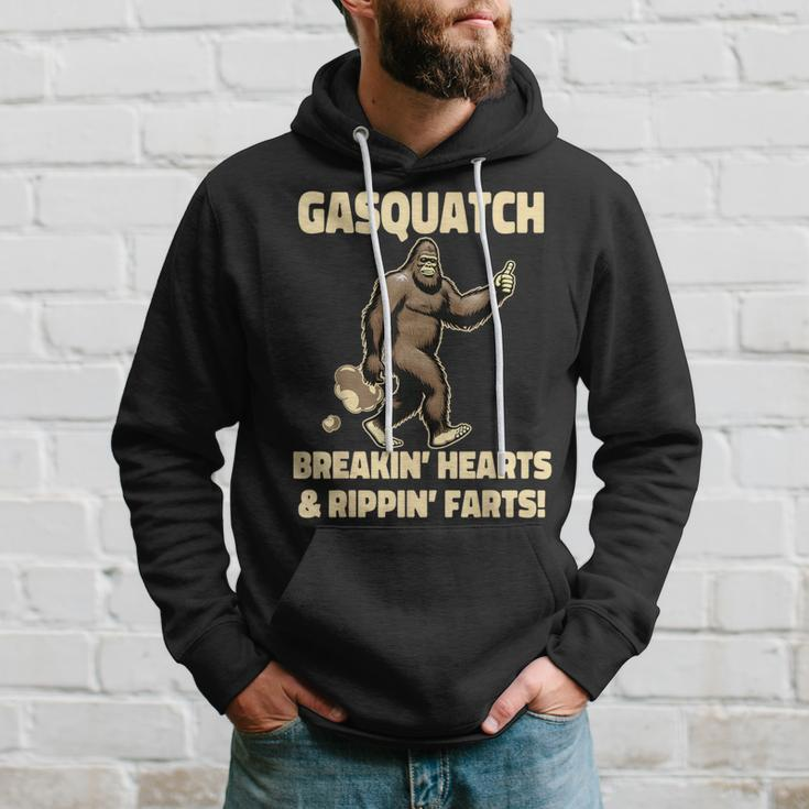 Farting Bigfoot Breaking Hearts And Ripping Farts Sasquatch Hoodie Gifts for Him