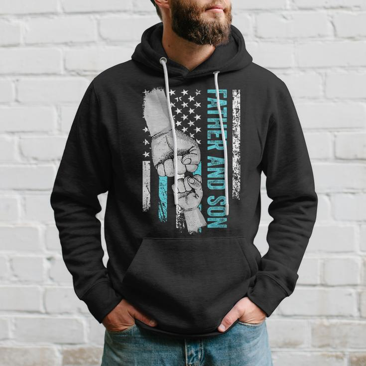 Father And Son American Flag Matching Fathers Day Father Son Hoodie Gifts for Him