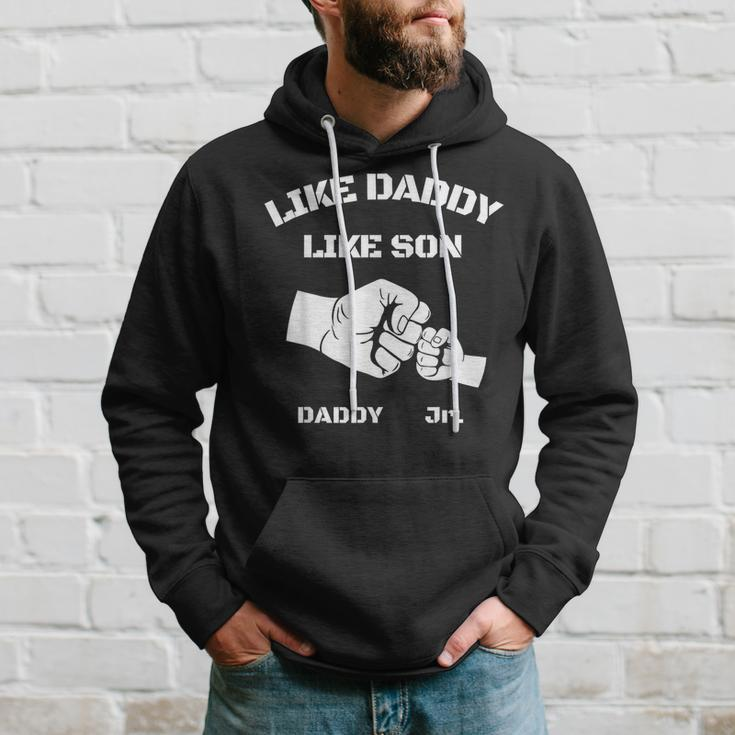 Father Son Fist Bump Matching Fathers Day Daddy Dad & Son Hoodie Gifts for Him
