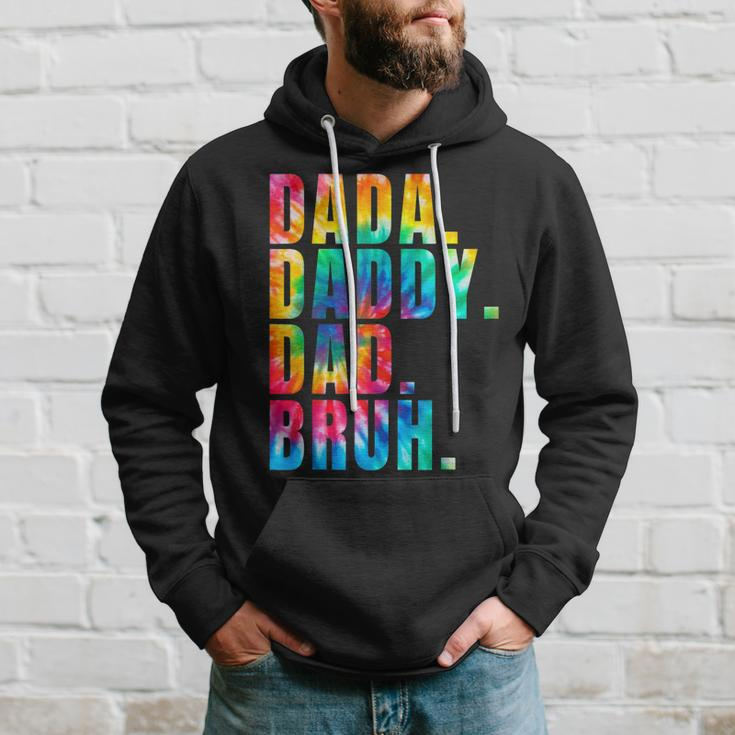 Fathers Day 2023 Dada Daddy Dad Bruh Tie Dye Dad Jokes Mens Hoodie Gifts for Him