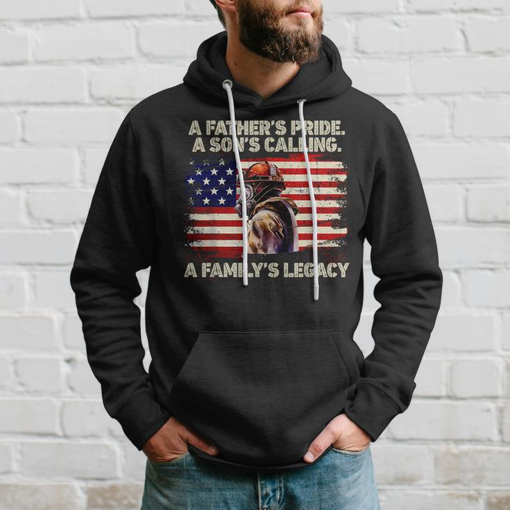 Fathers Pride A Sons Calling A Familys Legacy Firefighter Hoodie Gifts for Him