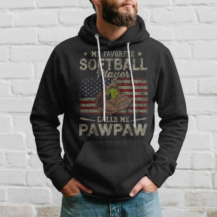 My Favorite Softball Player Calls Me Pawpaw Father's Day Hoodie Gifts for Him