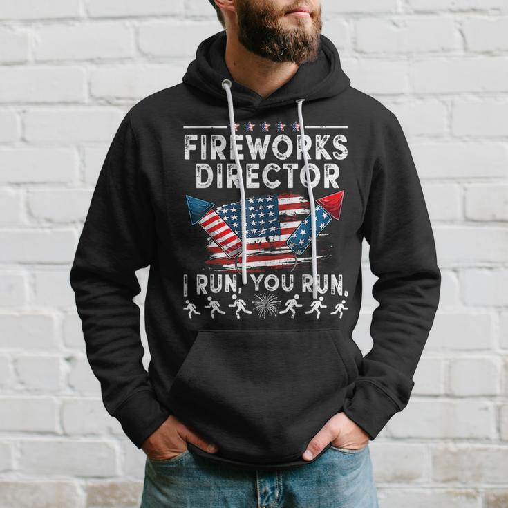 Fireworks Director If I Run Funny 4Th Of July Fourth Men Hoodie Gifts for Him