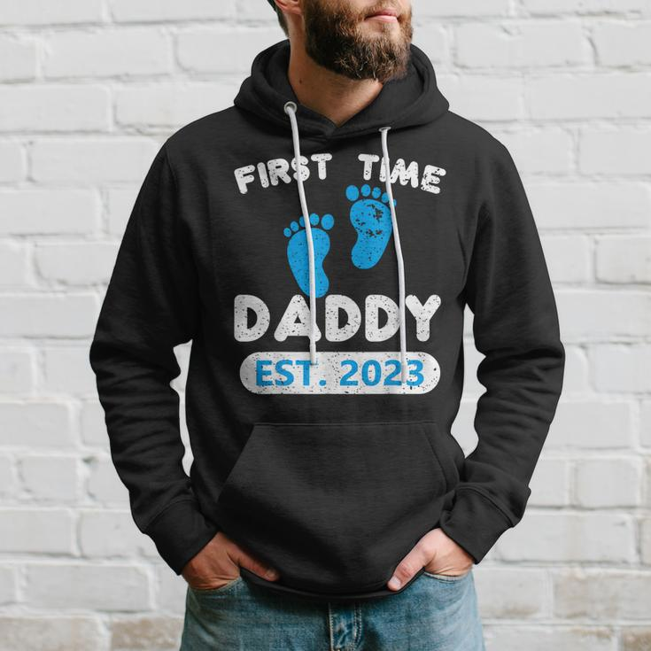 First Time Daddy Est 2023 Fathers Day Grandparents Son Hoodie Gifts for Him