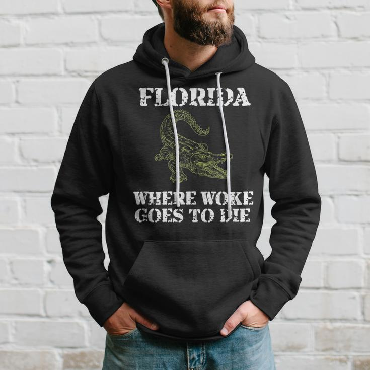 Florida Is Where Woke Goes To Die Hoodie Gifts for Him