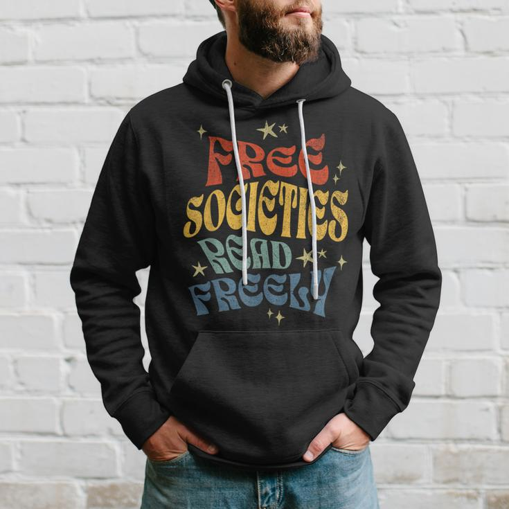 Free Societies Read Freely Reading Book I Read Banned Books Hoodie Gifts for Him