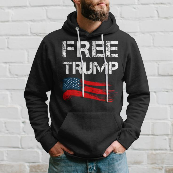 Free Trump I Stand With Trump Donald Trump 2024 Hoodie Gifts for Him