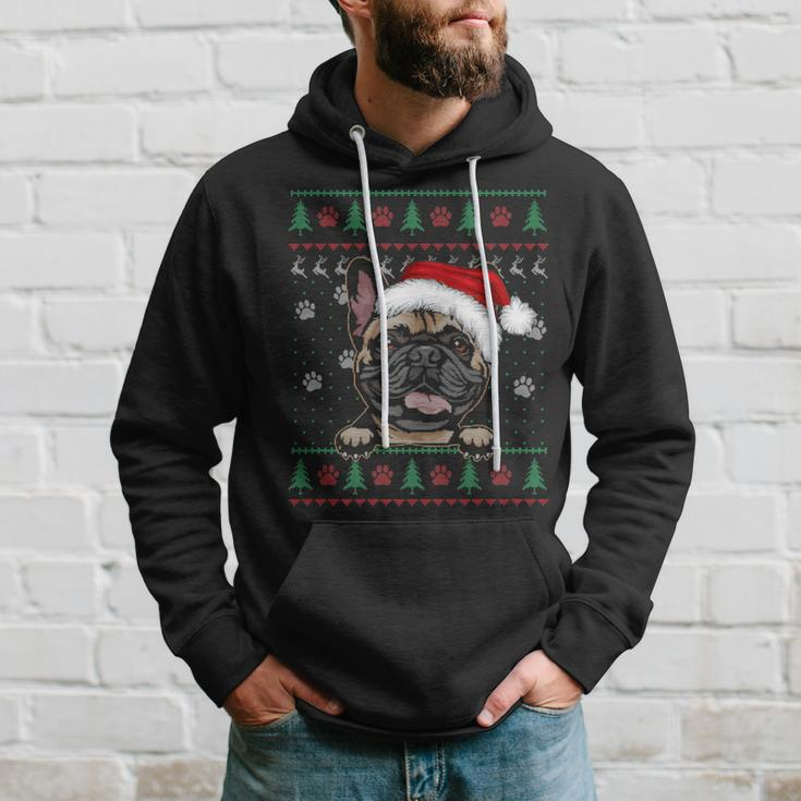 French Bulldog Christmas Ugly Sweater Dog Lover Xmas Hoodie Gifts for Him