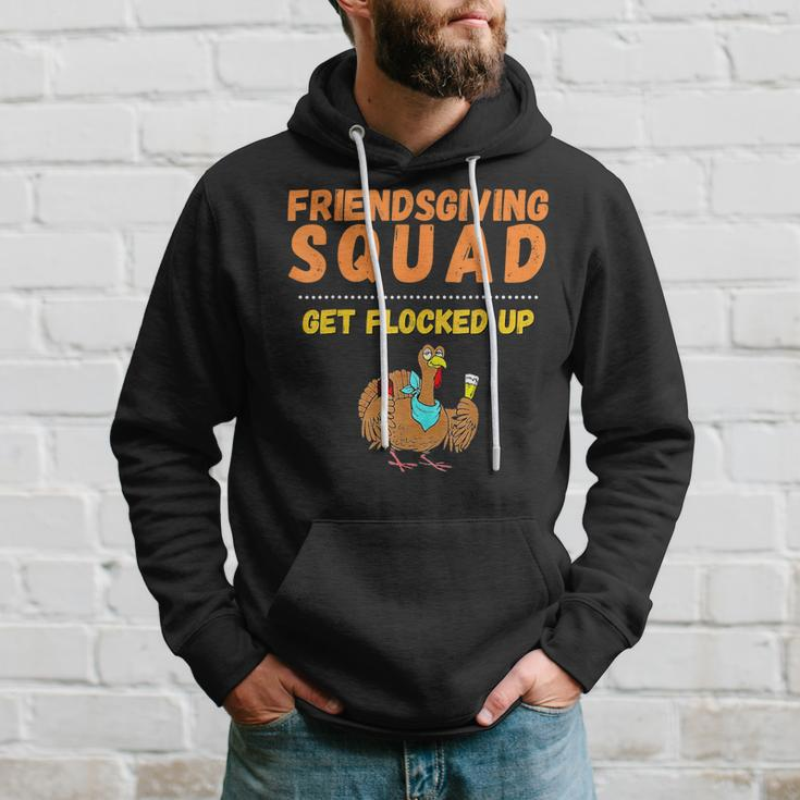 Friendsgiving Squad Get Flocked Up Matching Friendsgiving Hoodie Gifts for Him