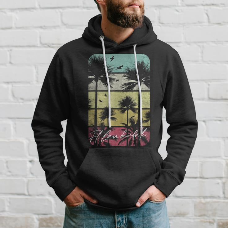 Ft Fort Lauderdale Florida Retro Vintage Beach Surf Surfing Hoodie Gifts for Him