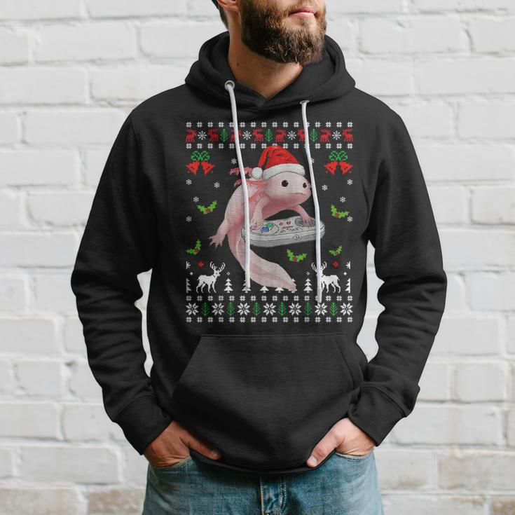 Fun Axolotl Gamer Axolotl Lover Ugly Christmas Sweater Hoodie Gifts for Him