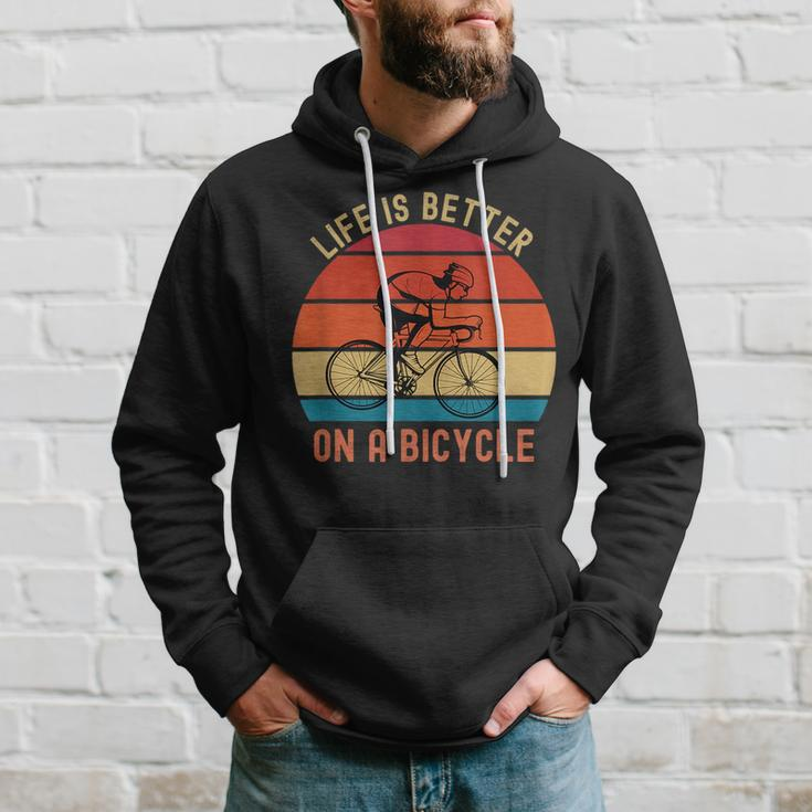 Funny Bicycle Quote Life Is Better On A Bicycle Cycling Bike Hoodie Gifts for Him