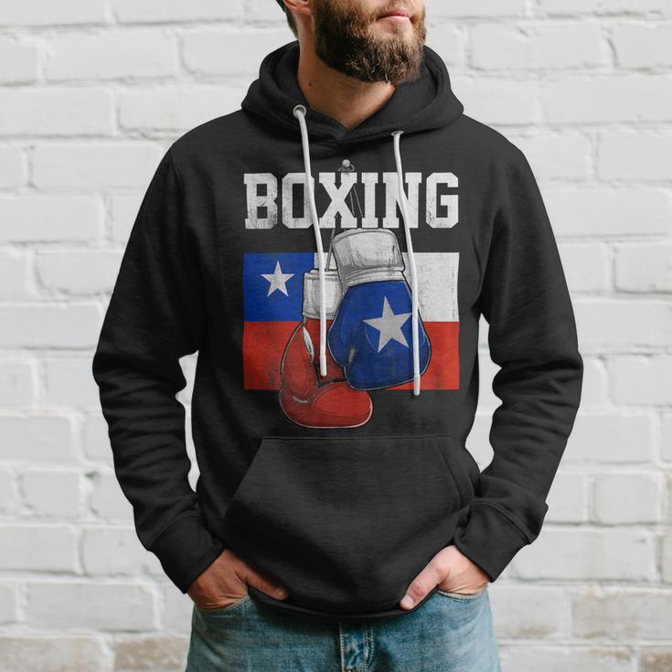 Funny Boxing Chilean Boxing Gloves Boxer Boxing Lover Chile Flag Hoodie Gifts for Him