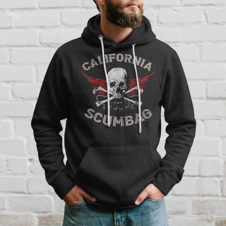 Funny California Scumbag Vintage Distressed Biker Hoodie Gifts for Him