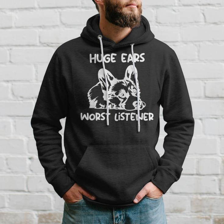 Corgi Huge Ears Worst Listener Hoodie Gifts for Him