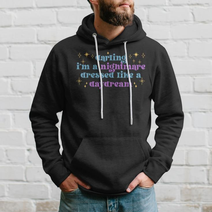 Funny Cute Quotes Saying Darling Im A Nightmare Hoodie Gifts for Him