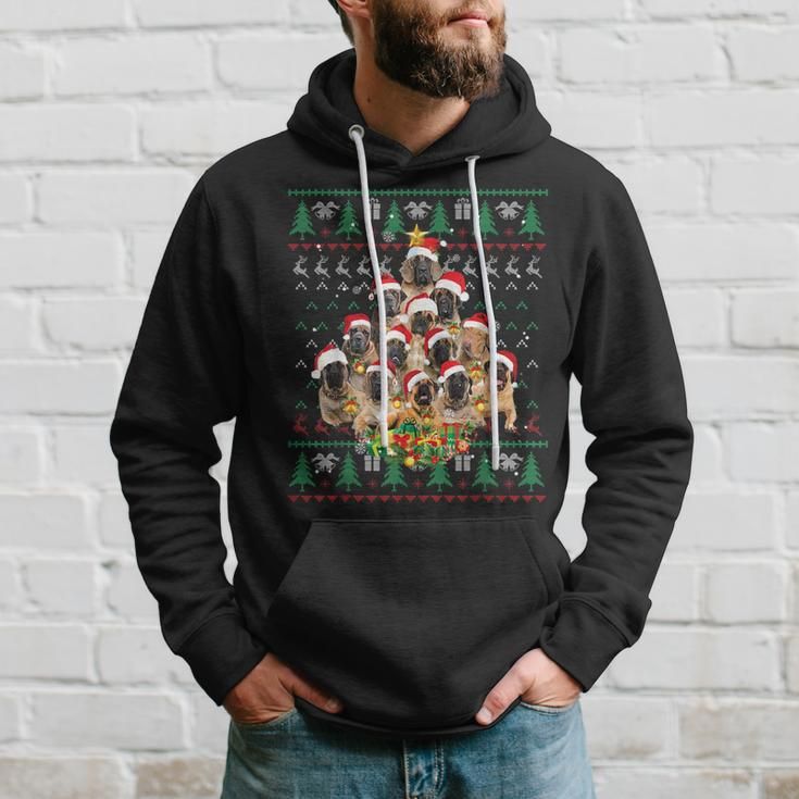 English Mastiff Christmas Tree Ugly Sweater Xmas Hoodie Gifts for Him