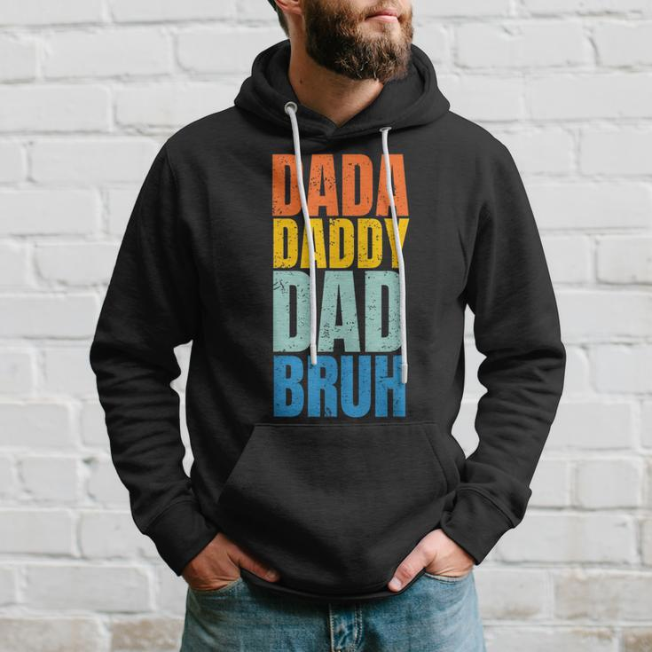 Funny Fathers Day Vintage Dada Daddy Dad Bruh Fathers Day Hoodie Gifts for Him
