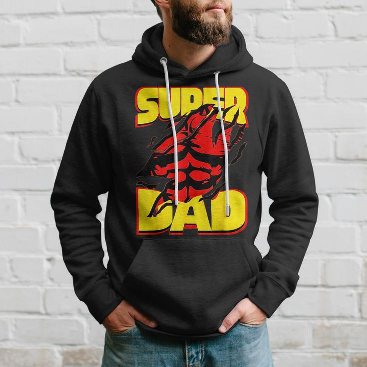 Funny Fatherss Day Dads Birthday Super Dad Hero For Dad Hoodie Gifts for Him