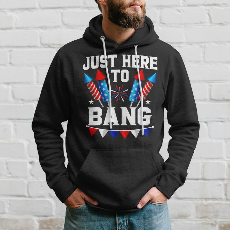 Funny Fourth Of July 4Th Of July Im Just Here To Bang 7 Hoodie Gifts for Him
