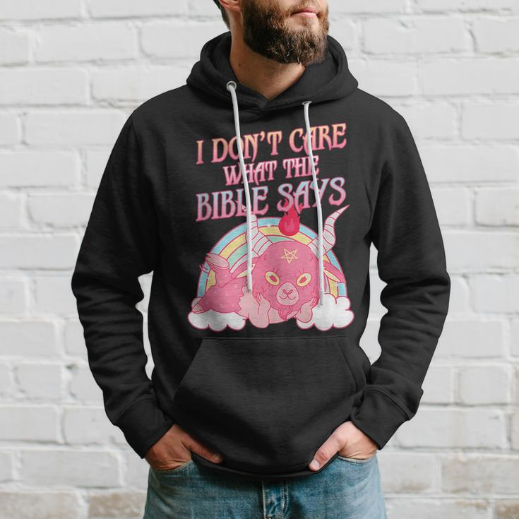 Funny I Dont Care What Bible Says Hoodie Gifts for Him